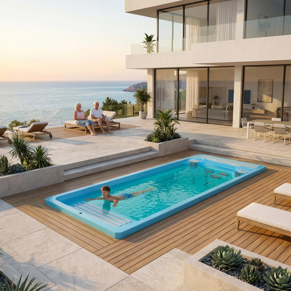 Wellis SwimSpa Beach Club Deluxe 600x235x147cm weiß Ausstellungsstück